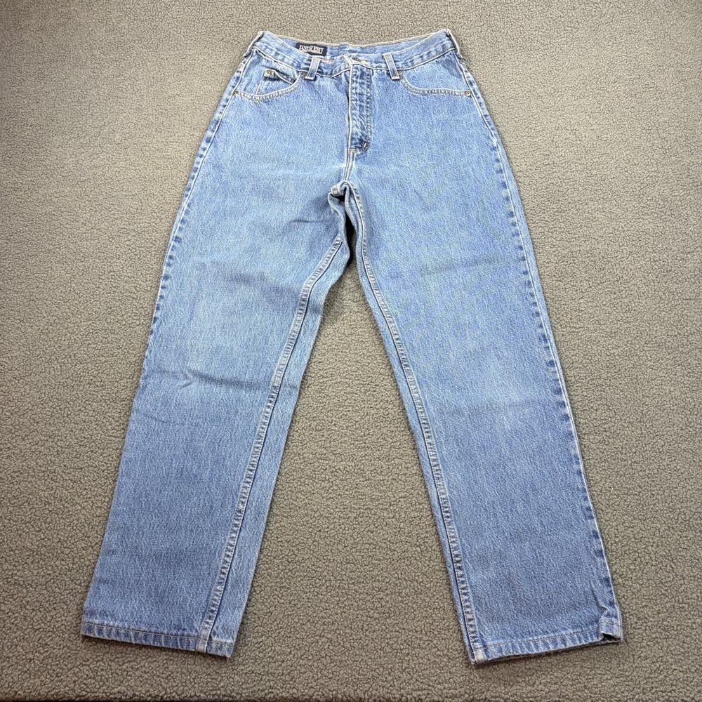 Lands End Jeans Women 8 Blue Straight Leg High Rise Vintage Mom Denim 62688
